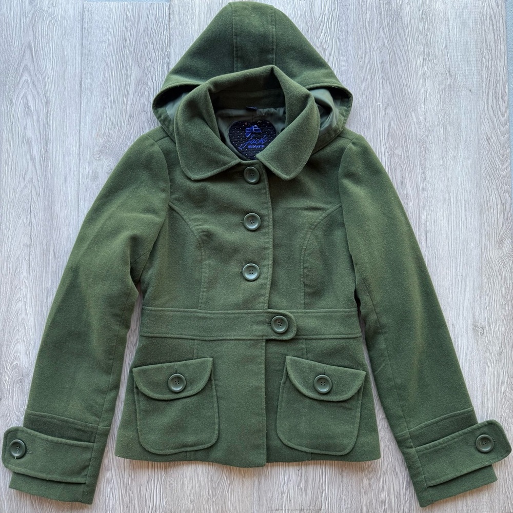 Jack by BB Dakota Button Tailored Jacket with Hood